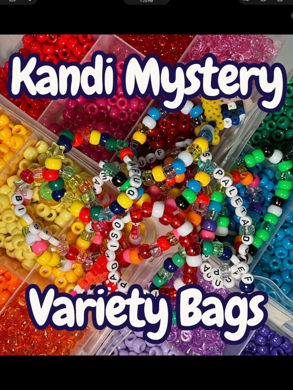 Assorted Rave Kandi Mystery Bundle - Festival KANDI Bracelets and MORE!